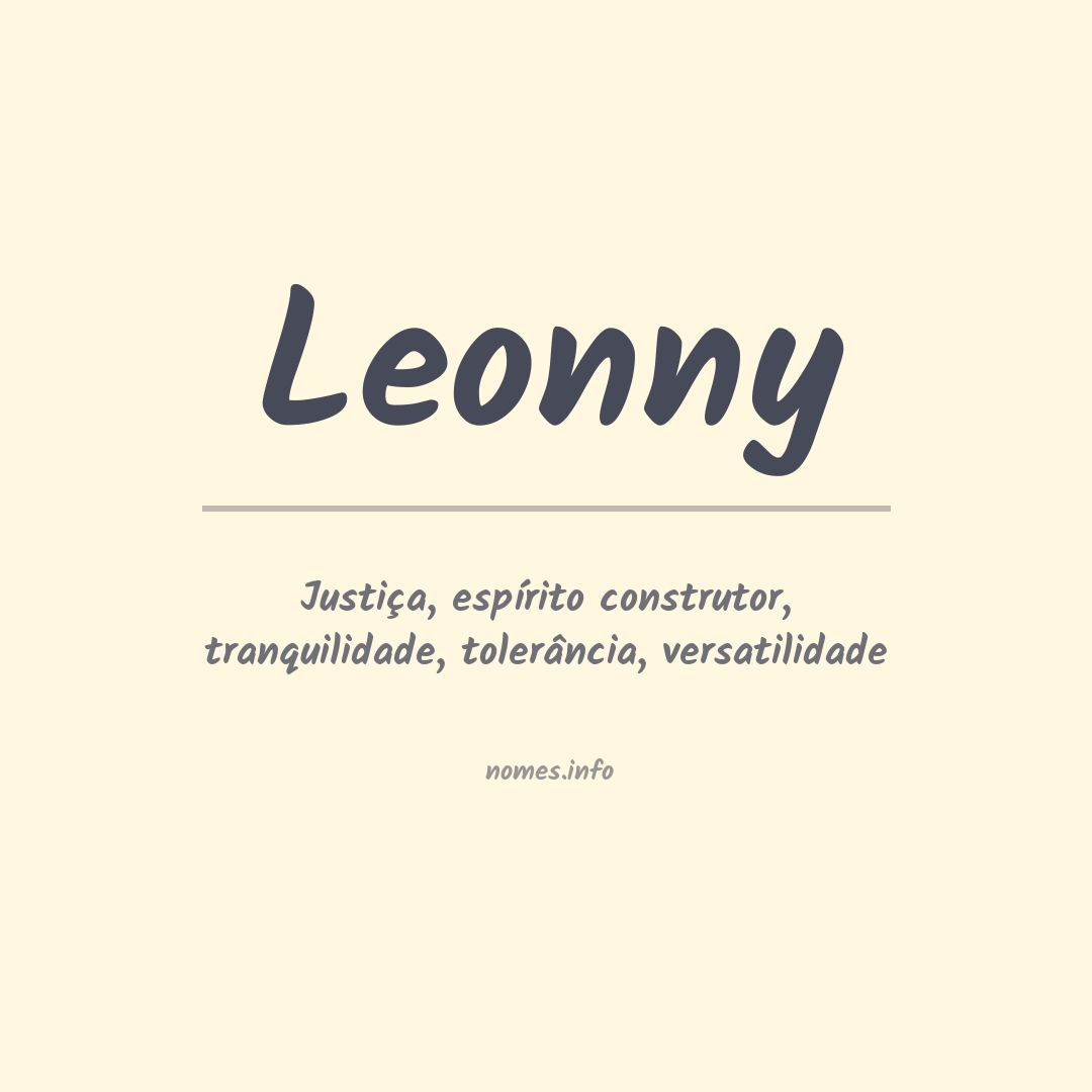 Significado do nome Leonny