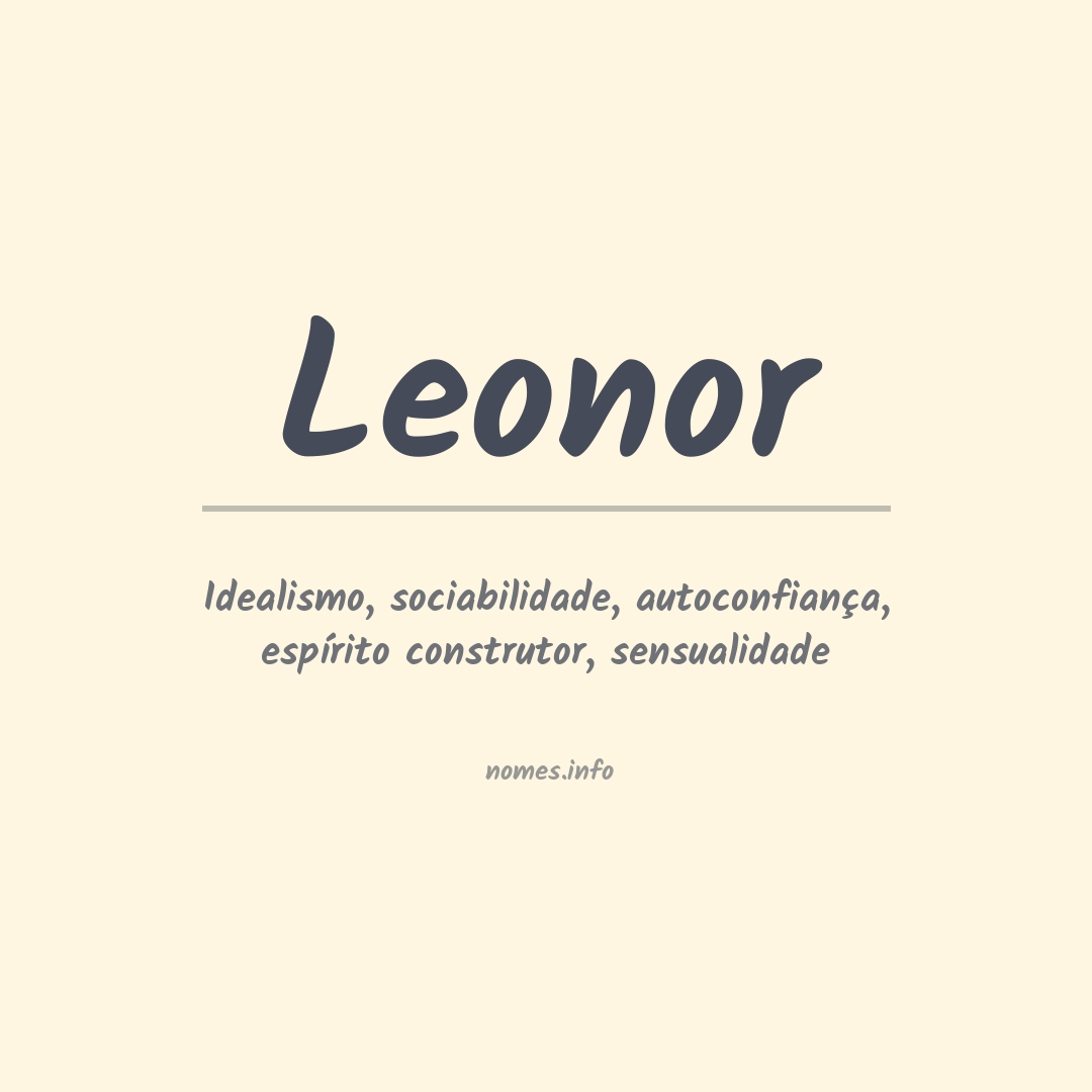 Significado do nome Leonor