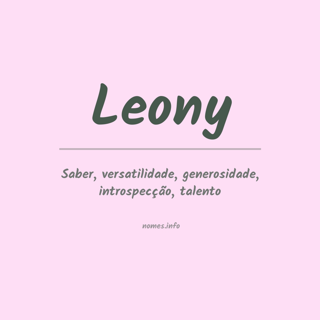 Significado do nome Leony