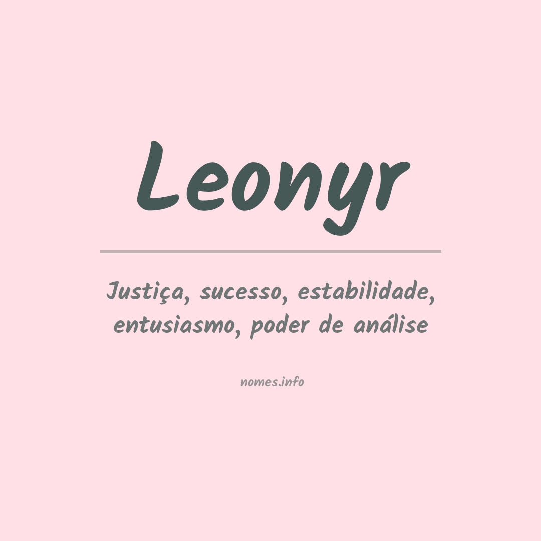 Significado do nome Leonyr