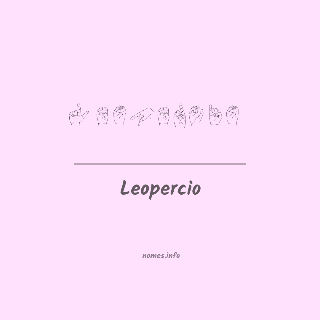 Leopercio em Libras