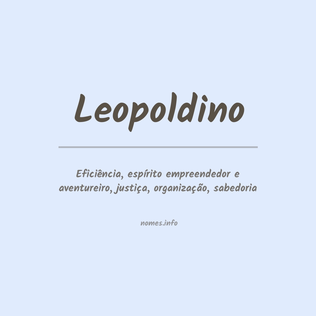 Significado do nome Leopoldino