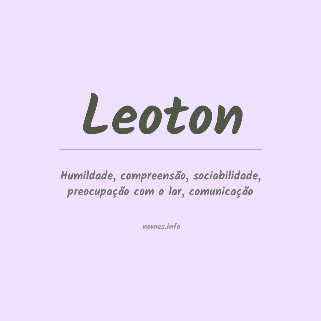 Significado do nome Leoton