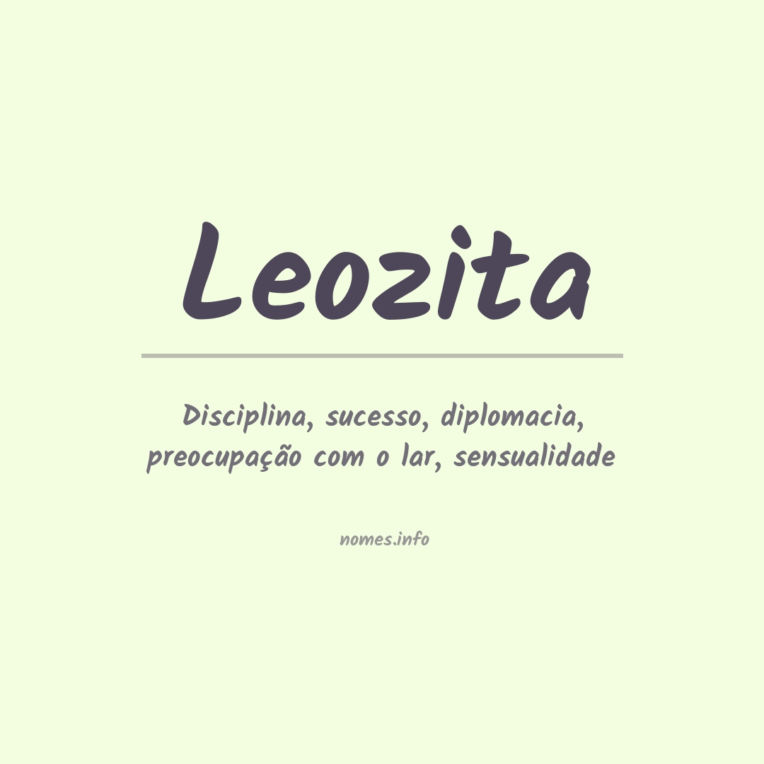 Significado do nome Leozita