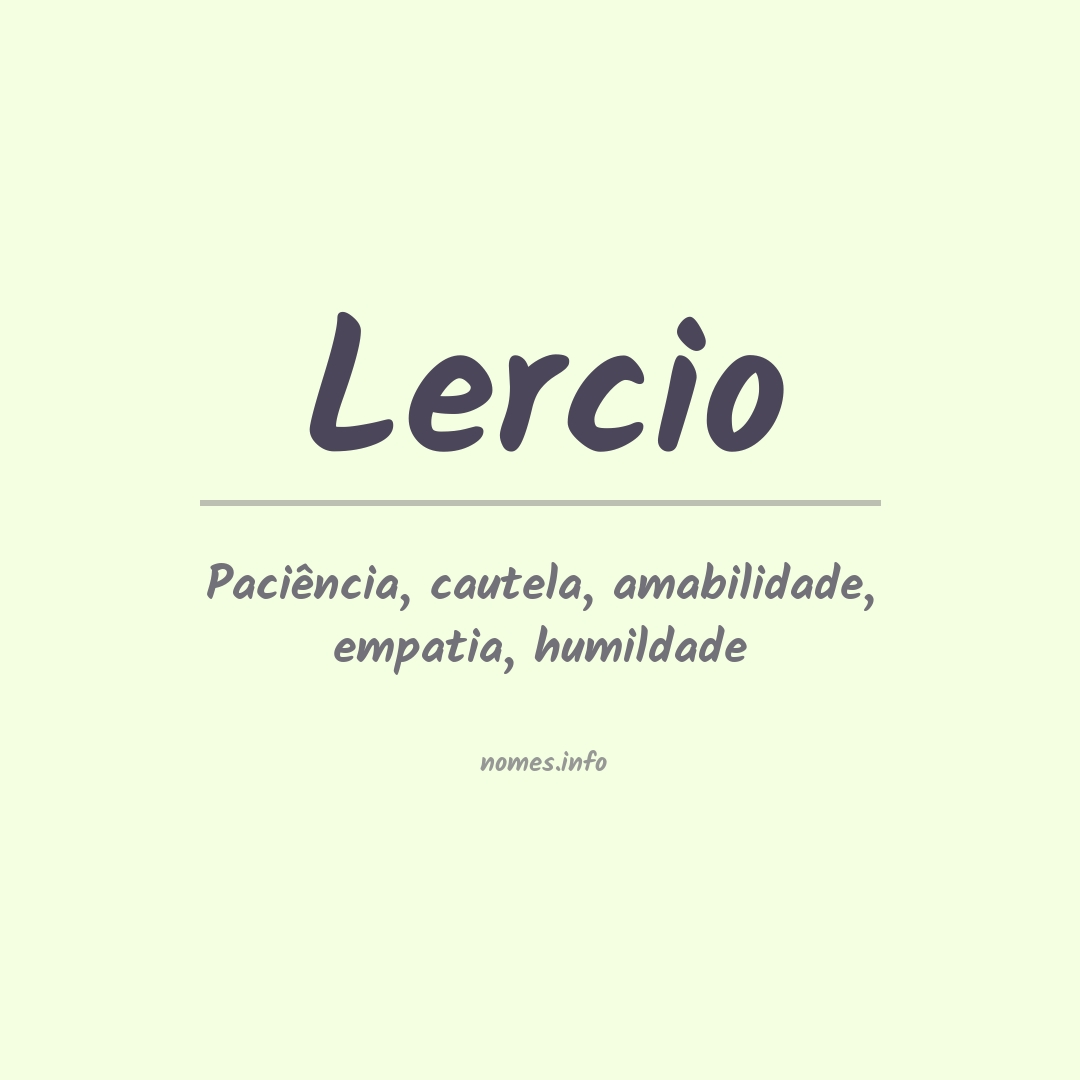 Significado do nome Lercio