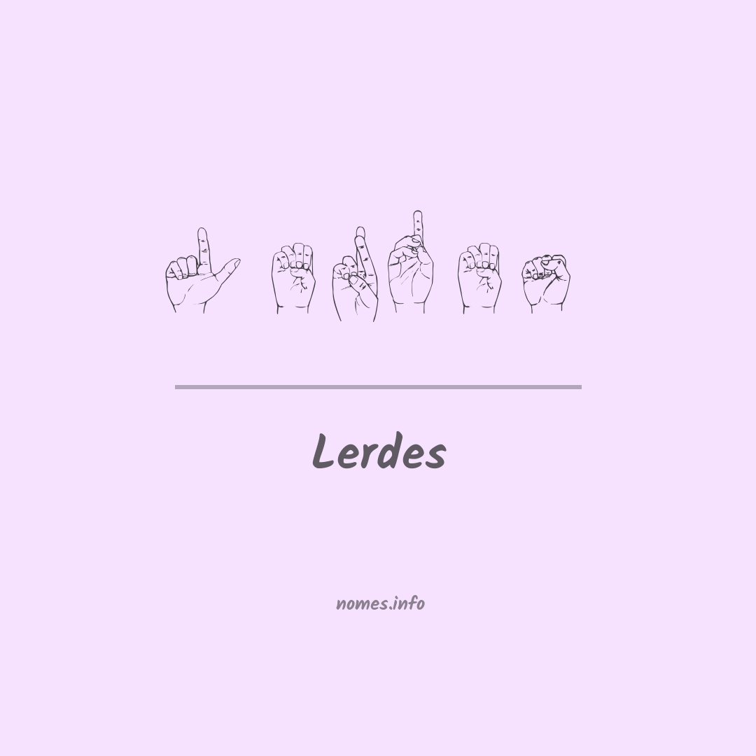 Lerdes em Libras