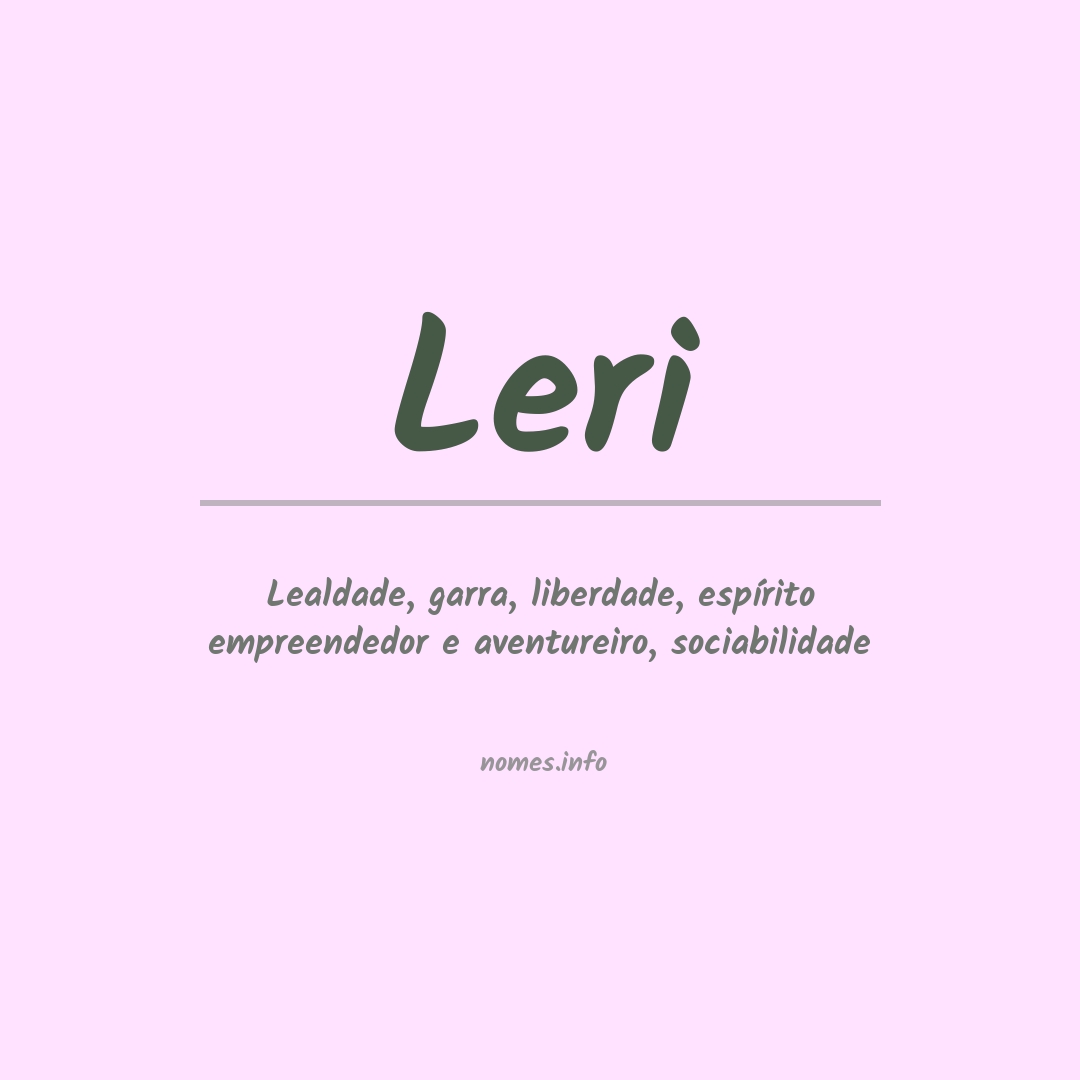 Significado do nome Leri