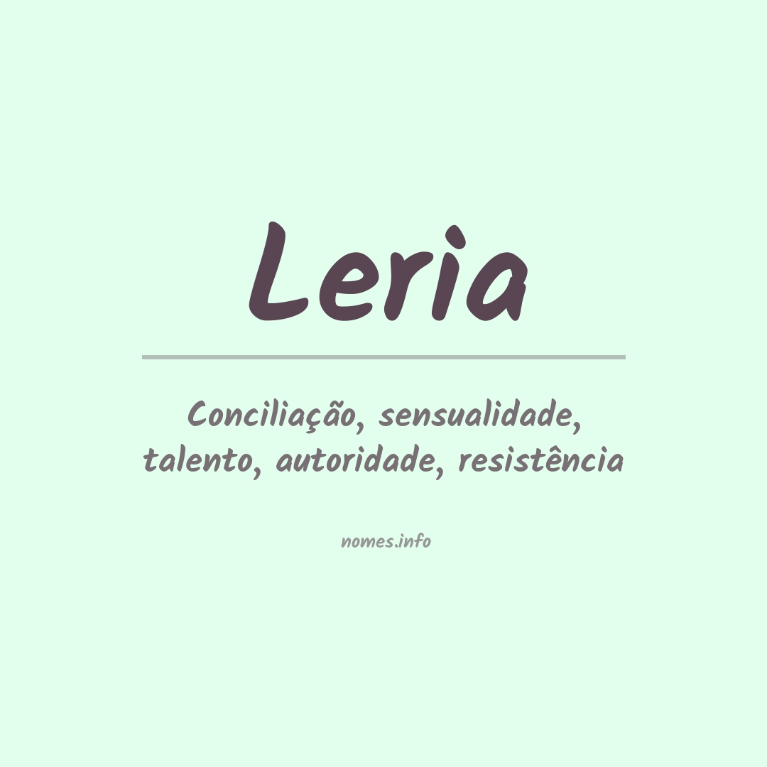 Significado do nome Leria