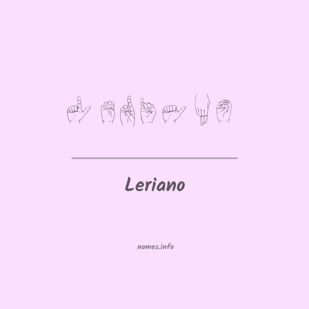 Leriano em Libras