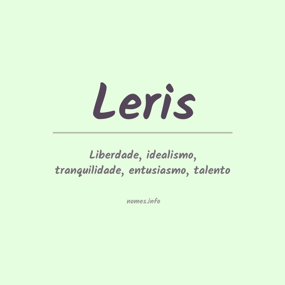 Significado do nome Leris