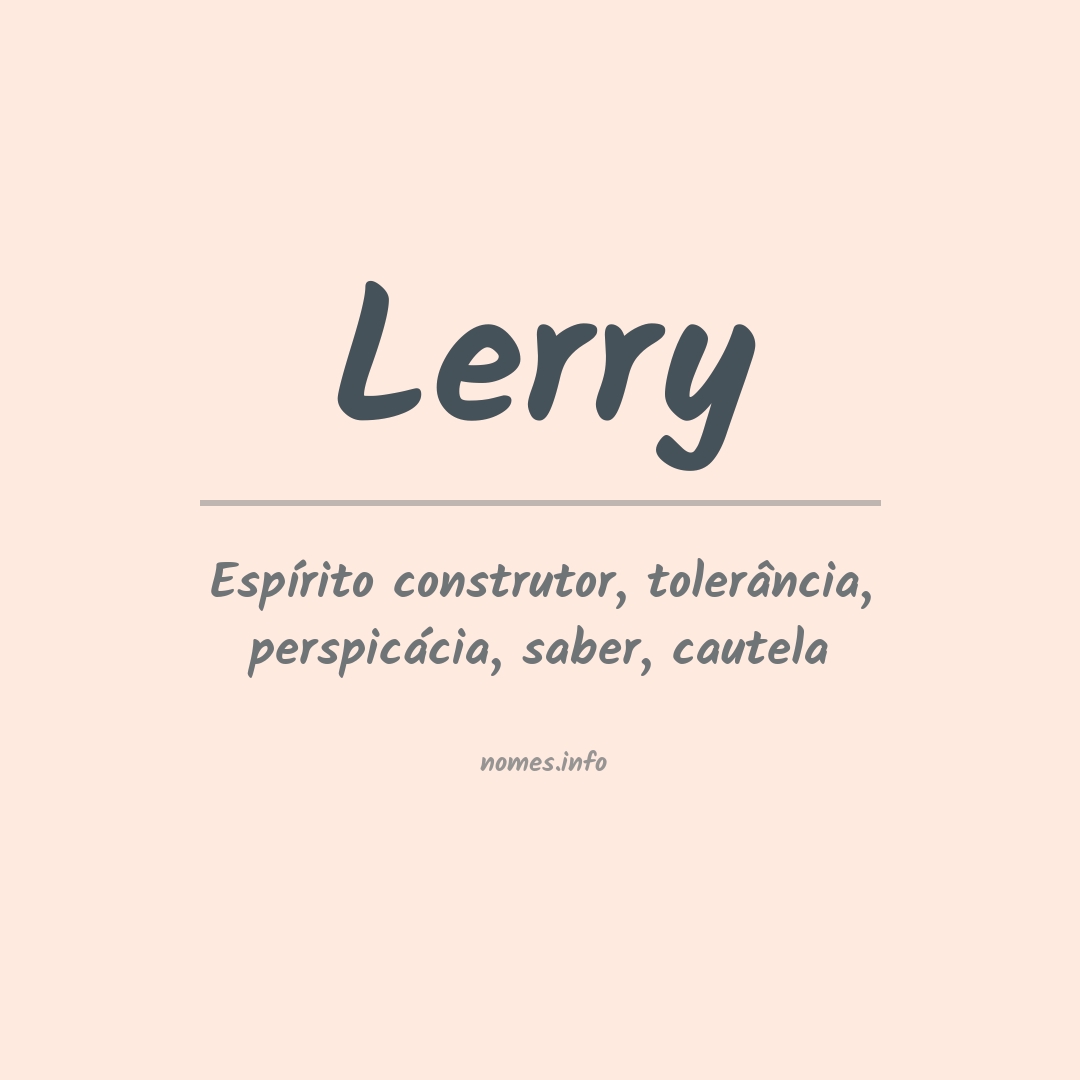 Significado do nome Lerry