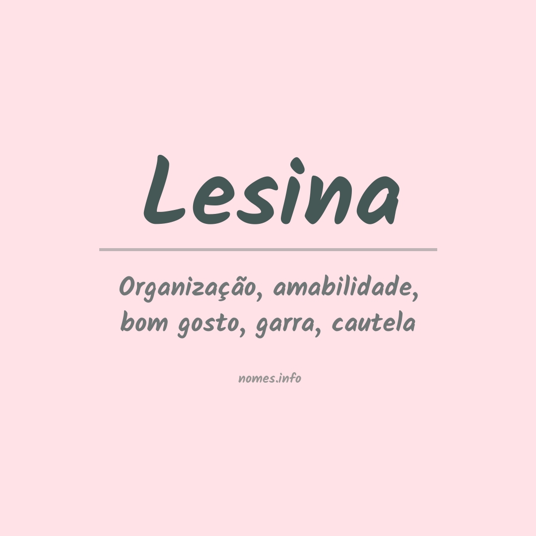 Significado do nome Lesina