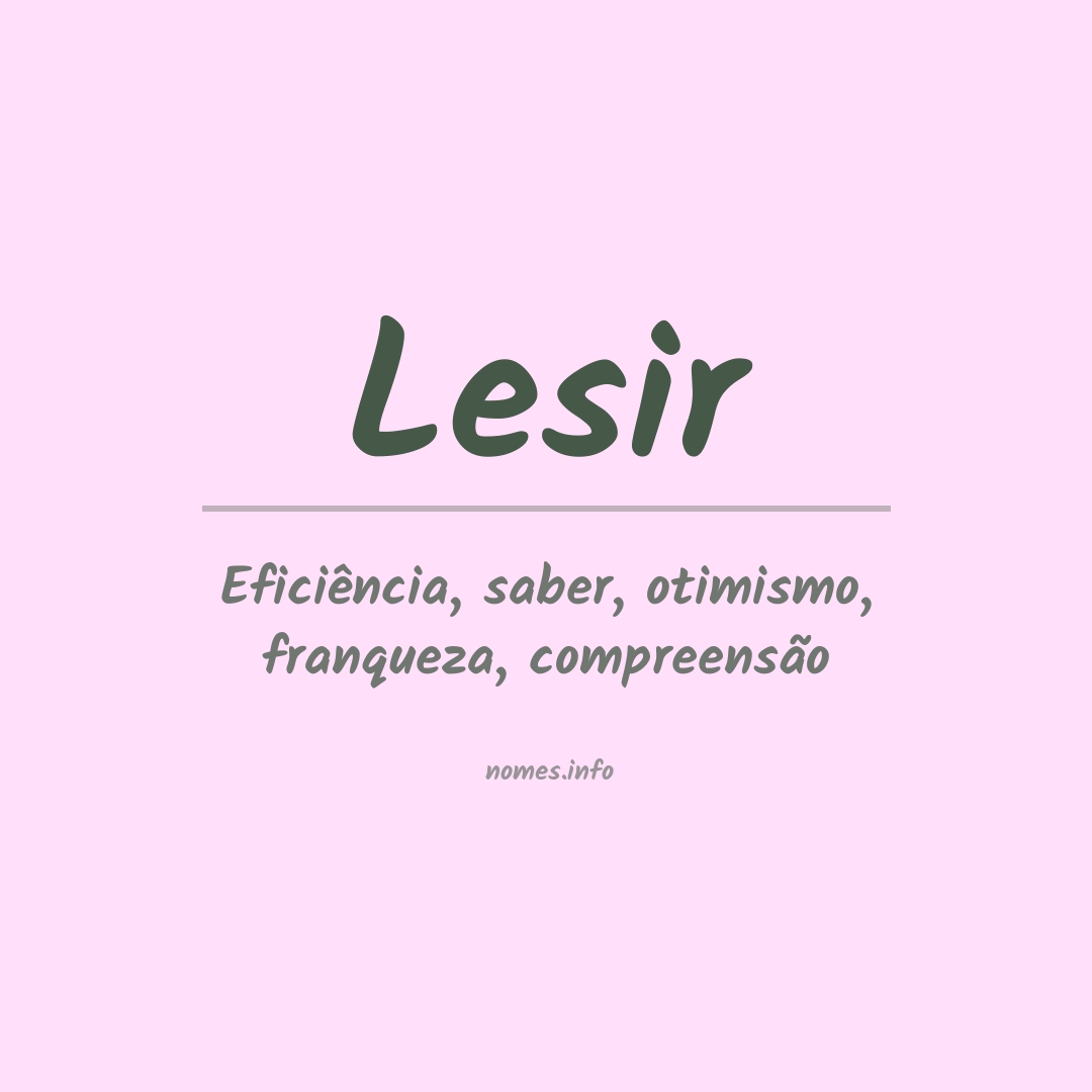 Significado do nome Lesir