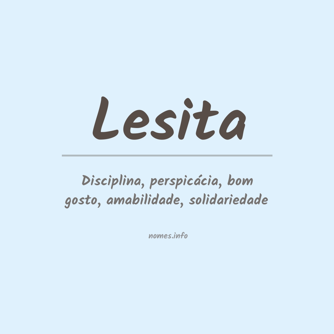 Significado do nome Lesita