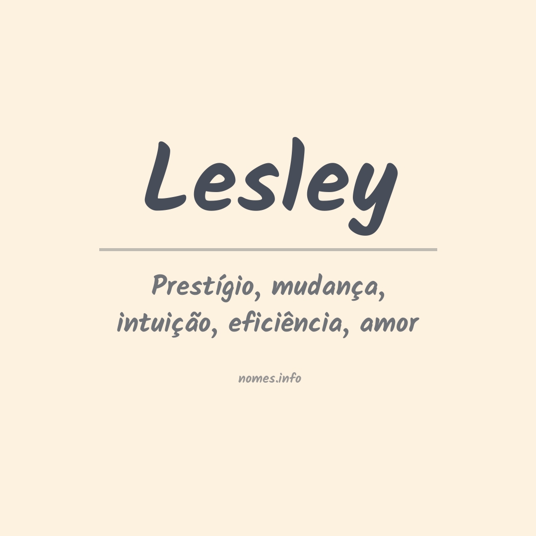 Significado do nome Lesley