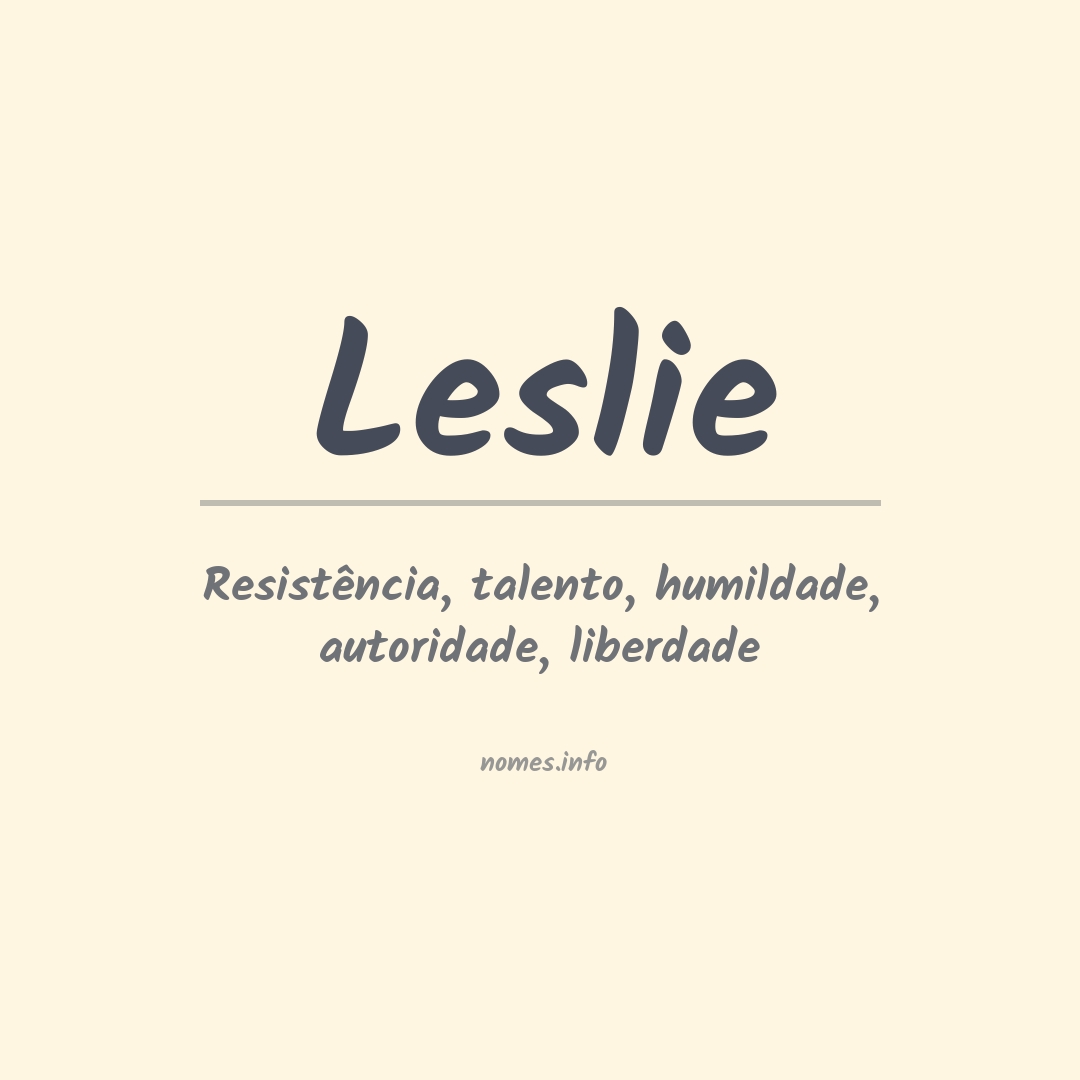 Significado do nome Leslie