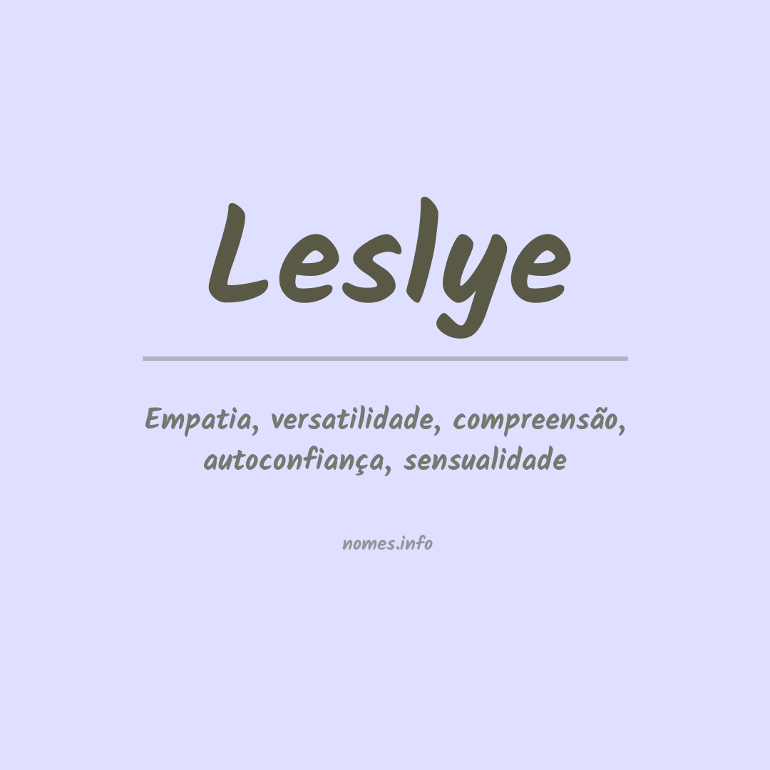 Significado do nome Leslye