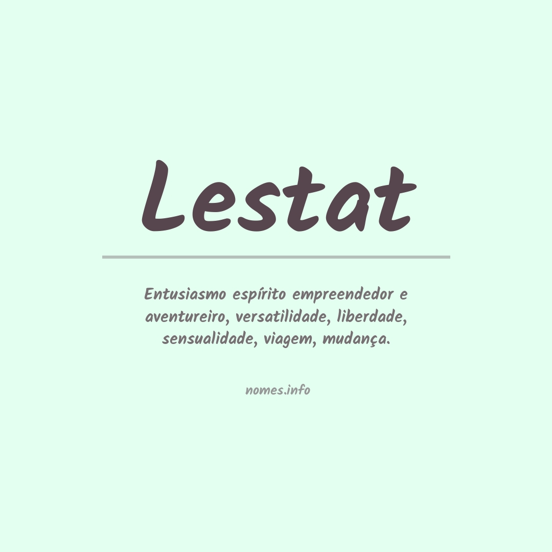 Significado do nome Lestat
