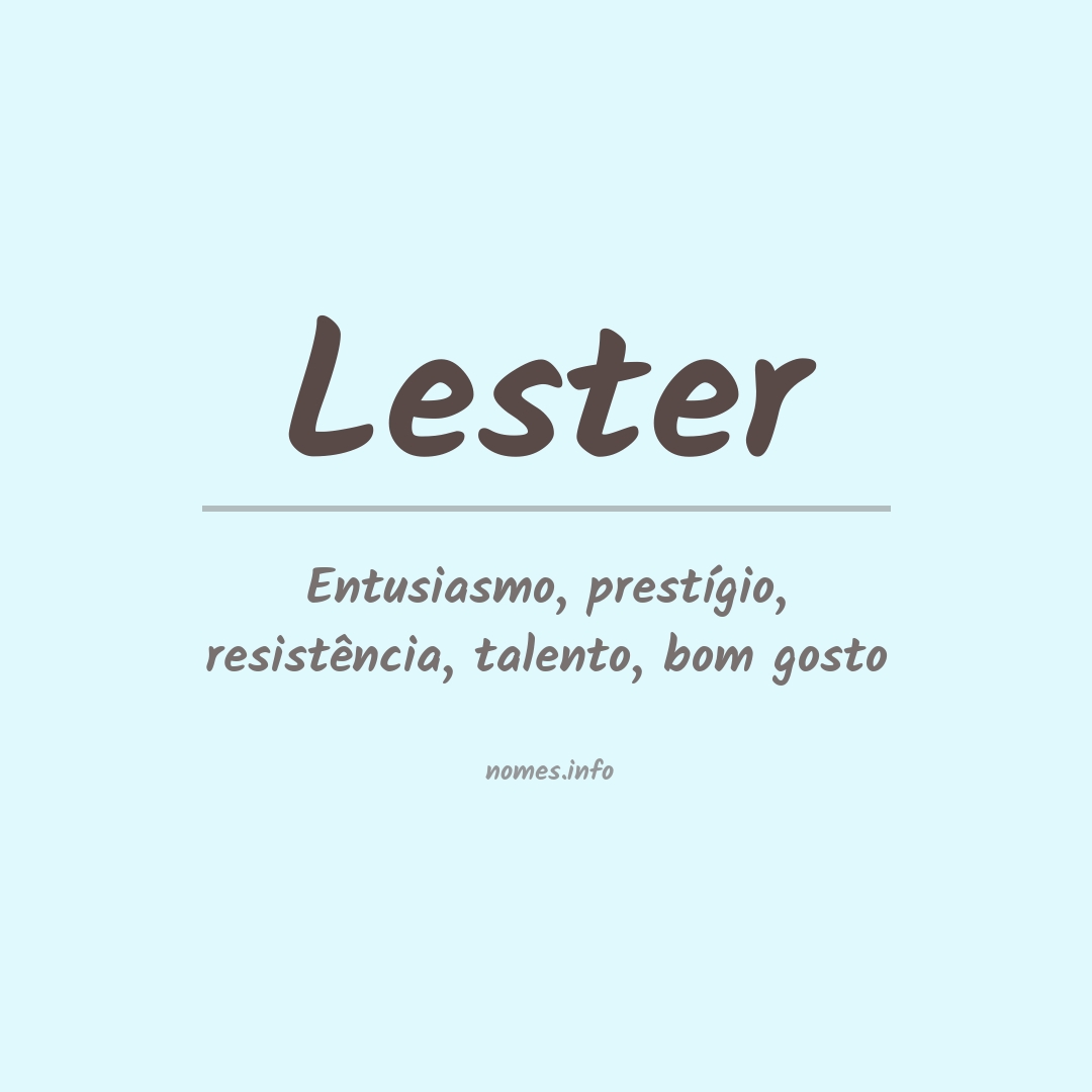 Significado do nome Lester