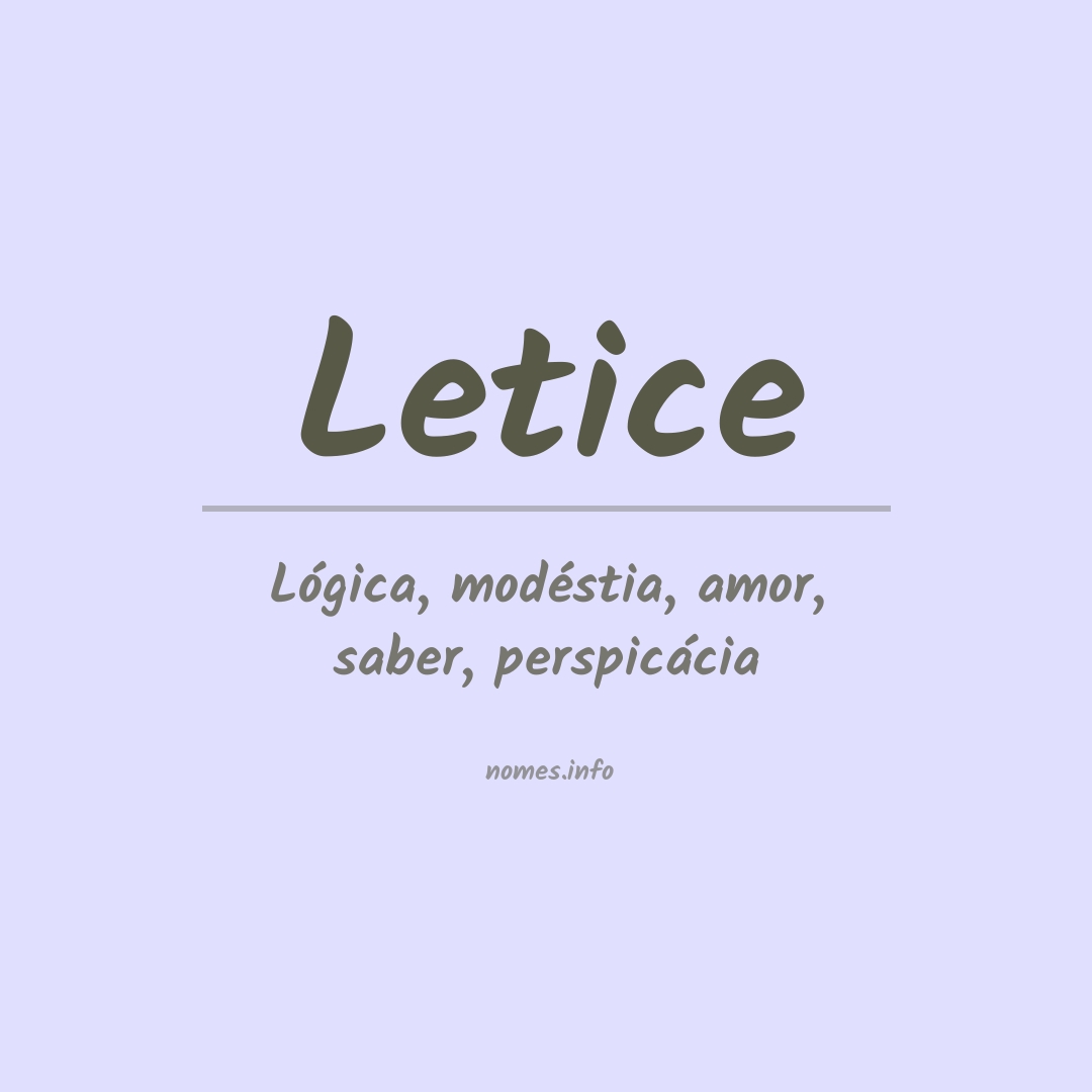 Significado do nome Letice