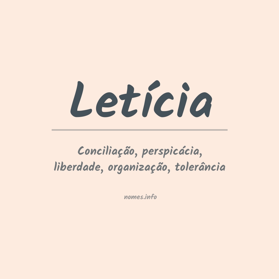 Significado do nome Letícia