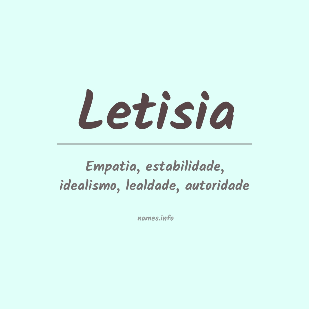 Significado do nome Letisia