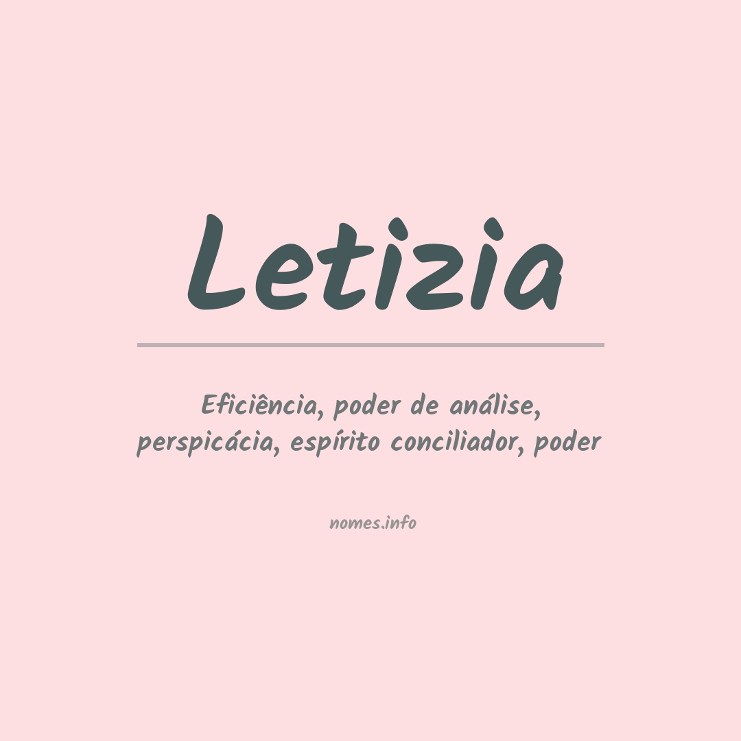 Significado do nome Letizia