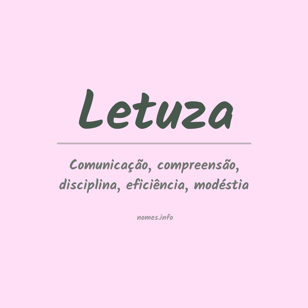 Significado do nome Letuza