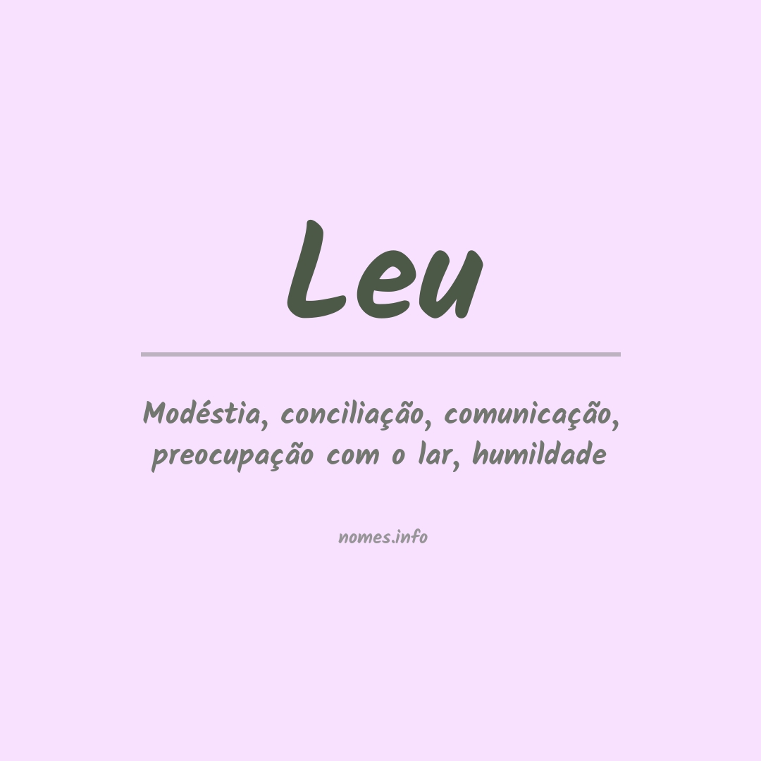 Significado do nome Leu