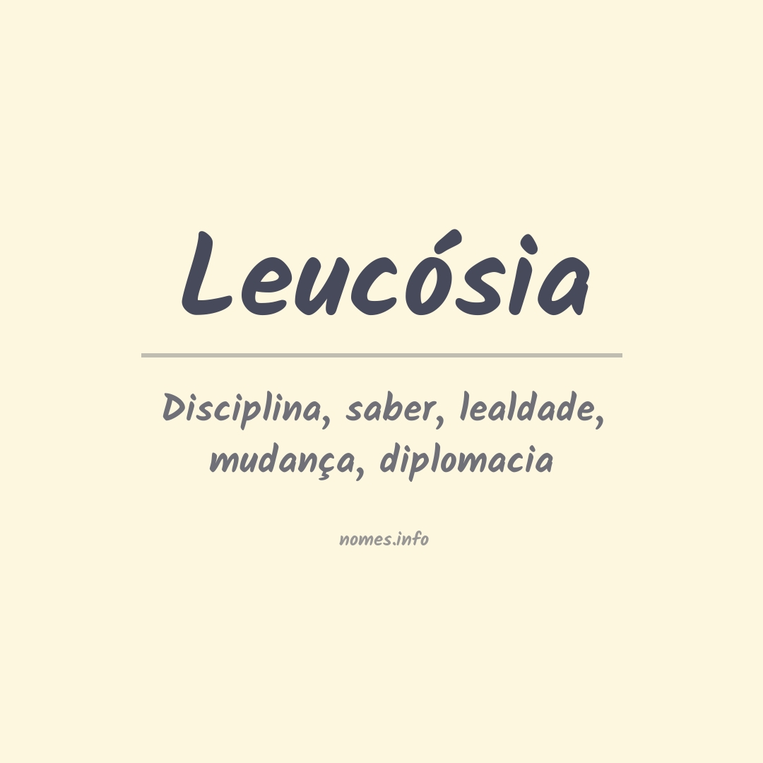 Significado do nome Leucósia