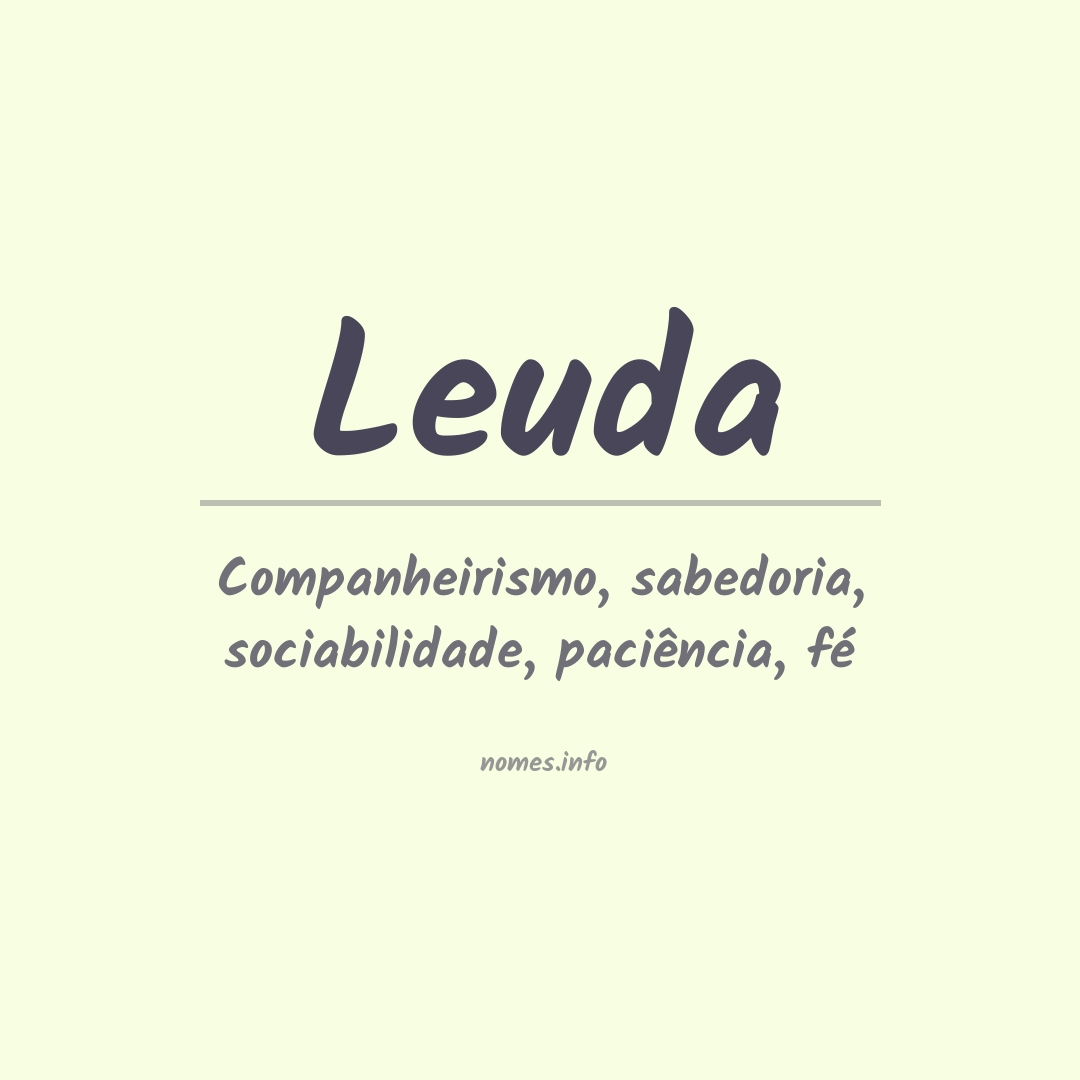 Significado do nome Leuda