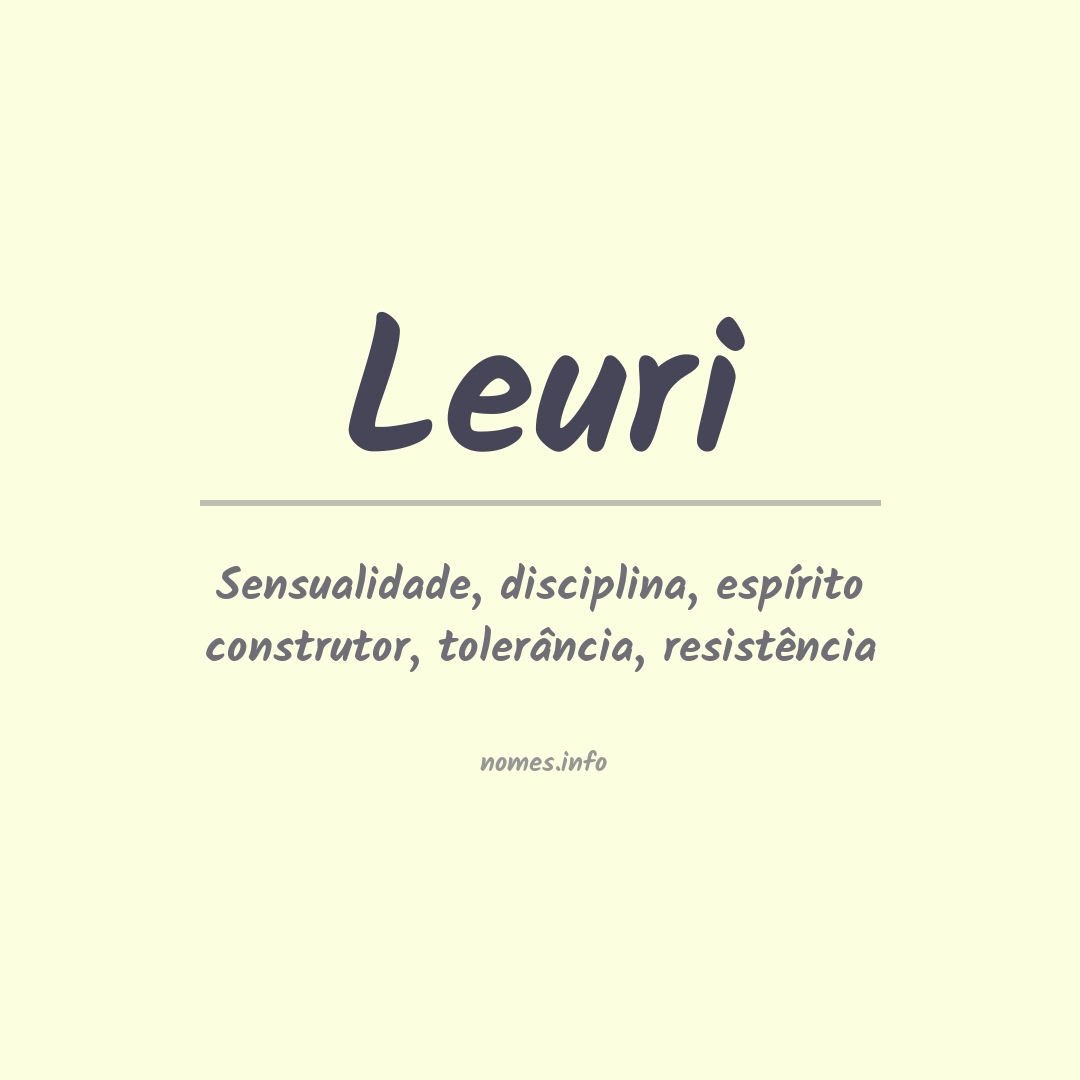 Significado do nome Leuri