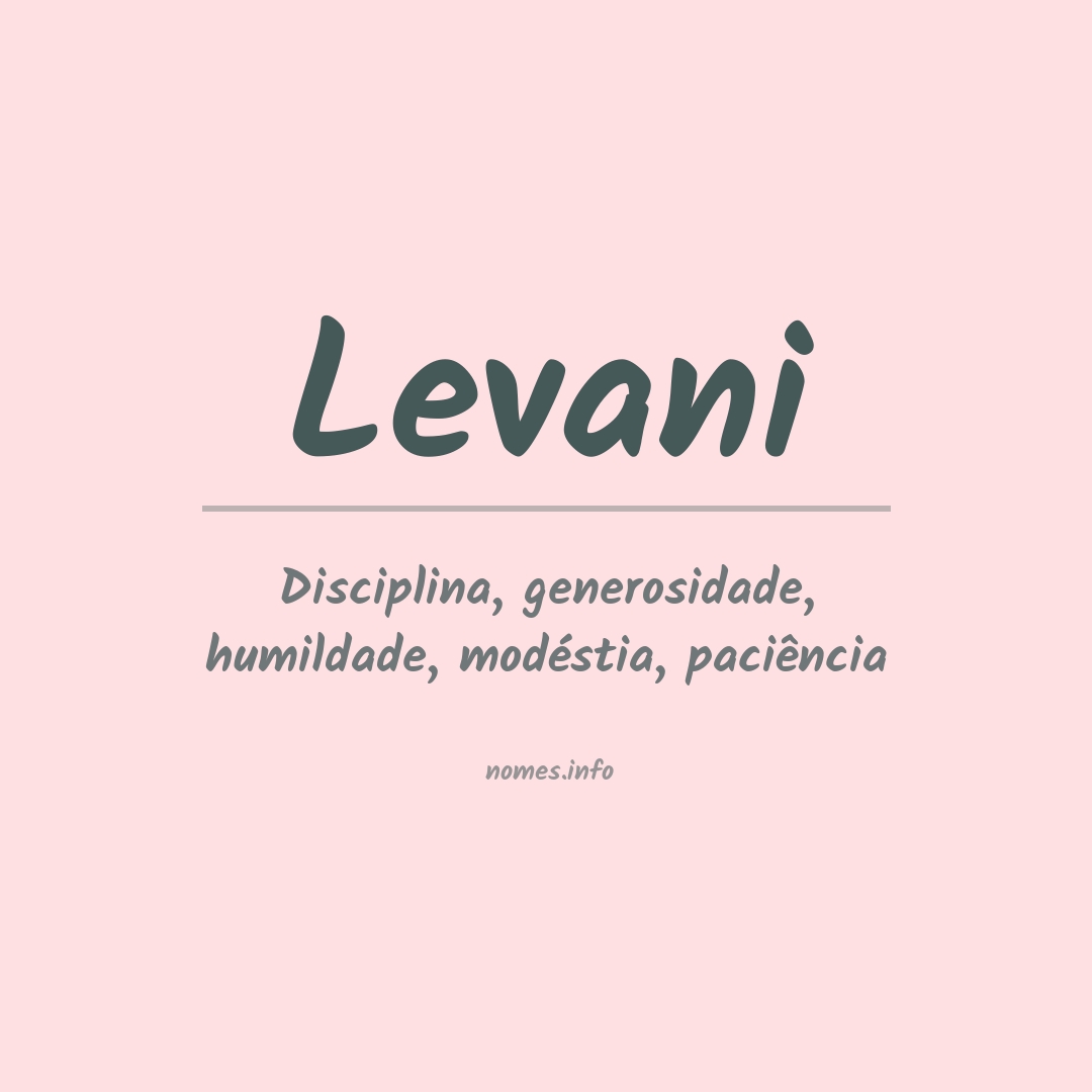 Significado do nome Levani