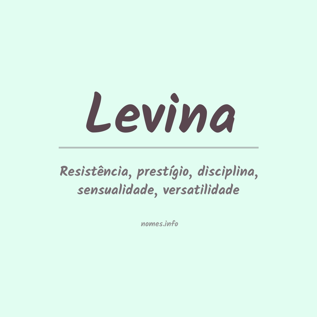 Significado do nome Levina