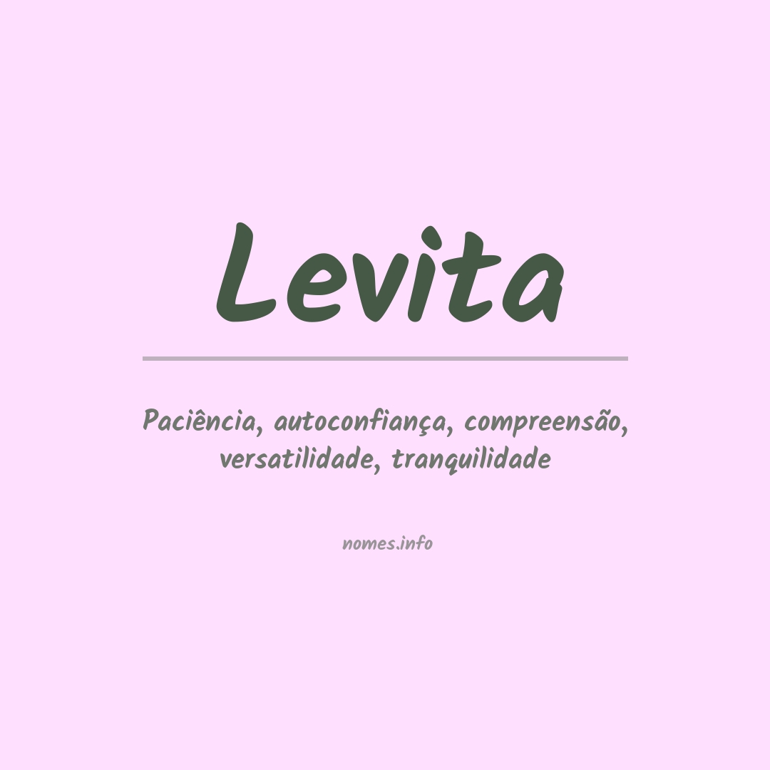 Significado do nome Levita