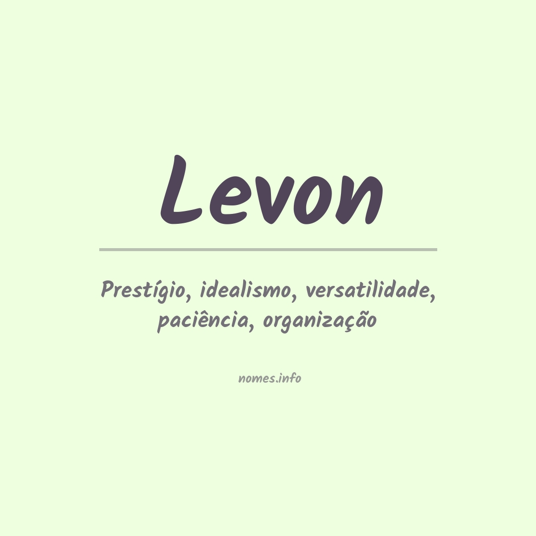Significado do nome Levon