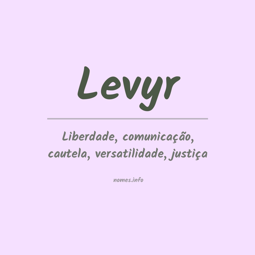 Significado do nome Levyr