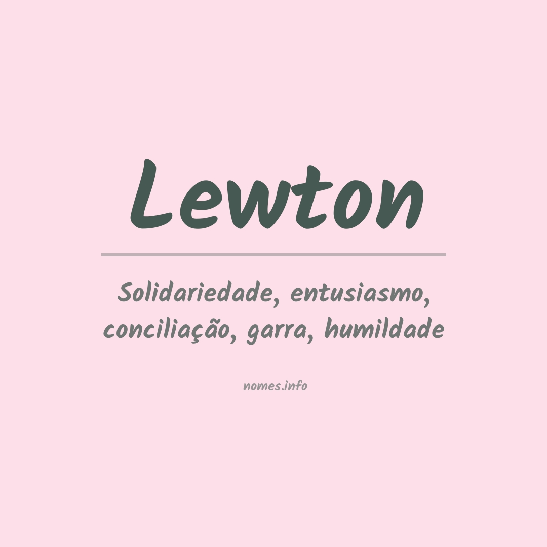 Significado do nome Lewton