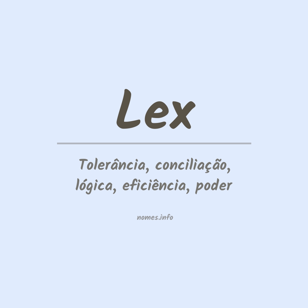 Significado do nome Lex
