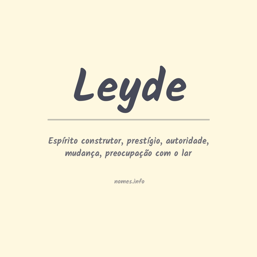 Significado do nome Leyde