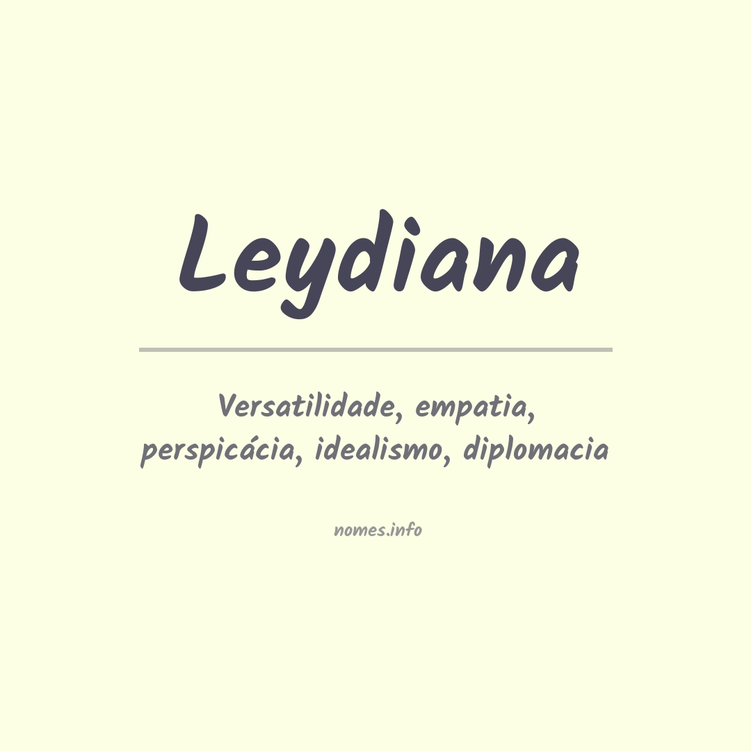 Significado do nome Leydiana