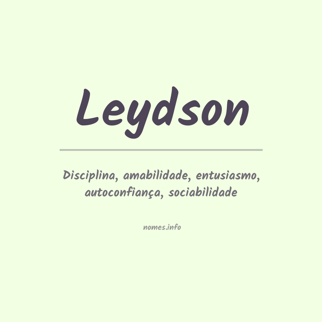 Significado do nome Leydson