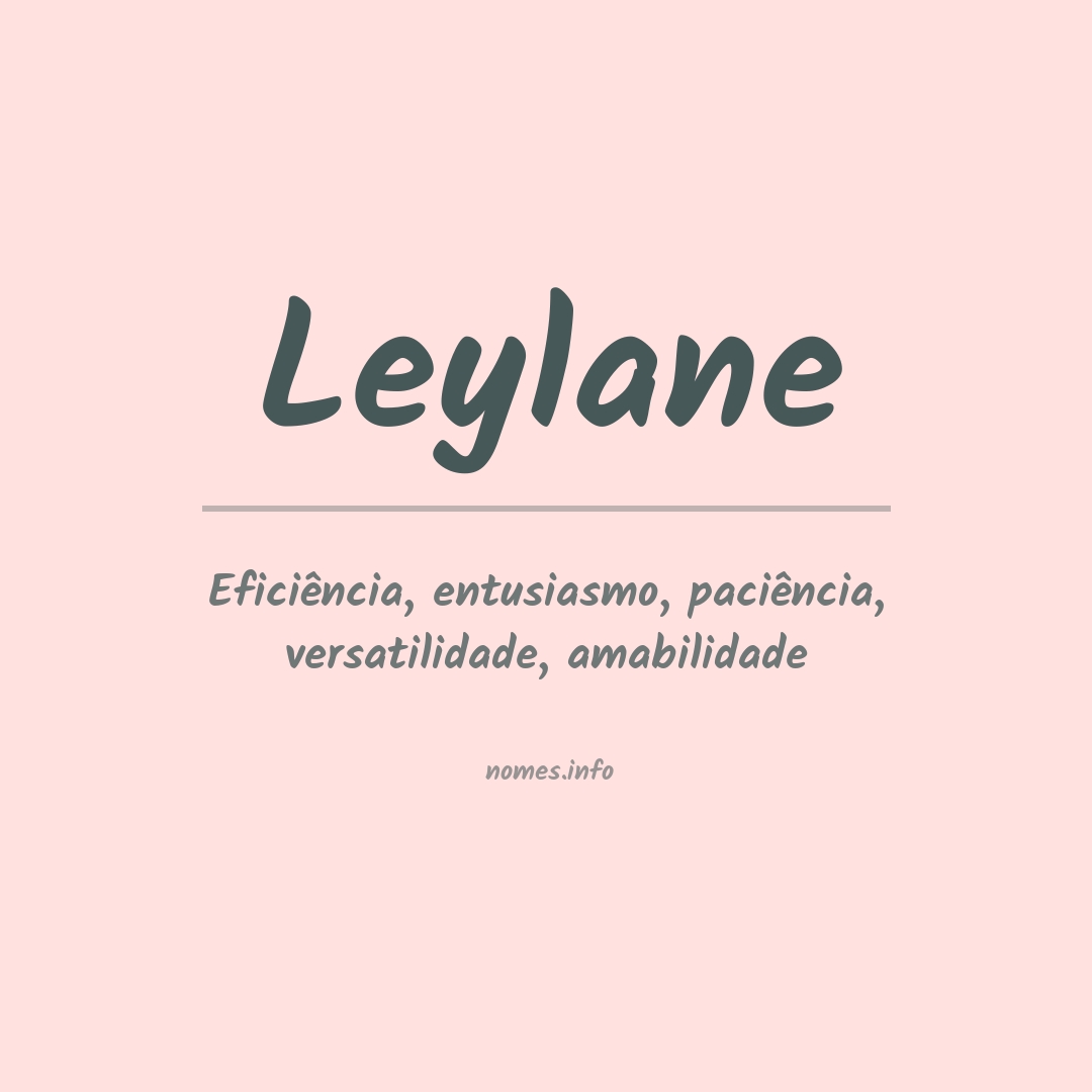 Significado do nome Leylane