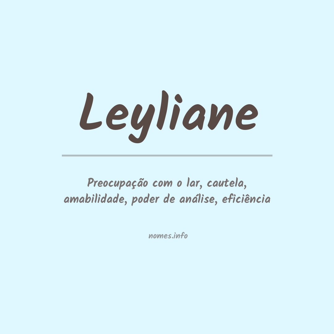 Significado do nome Leyliane