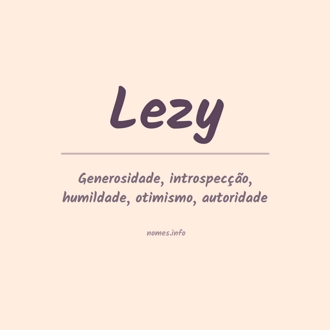 Significado do nome Lezy