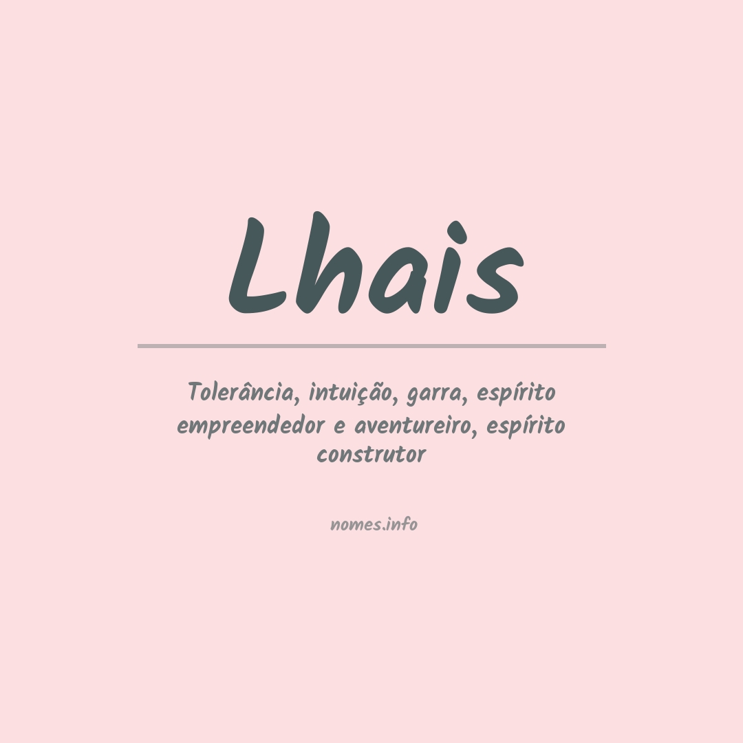 Significado do nome Lhais