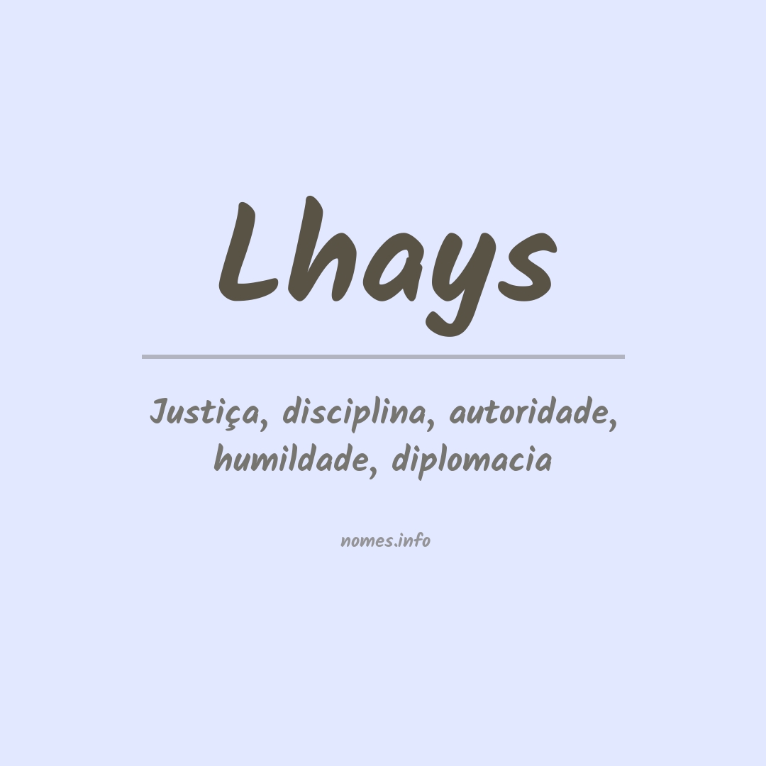 Significado do nome Lhays