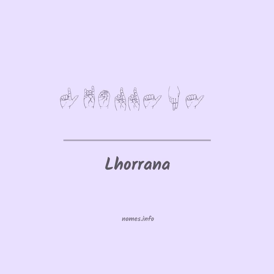 Lhorrana em Libras