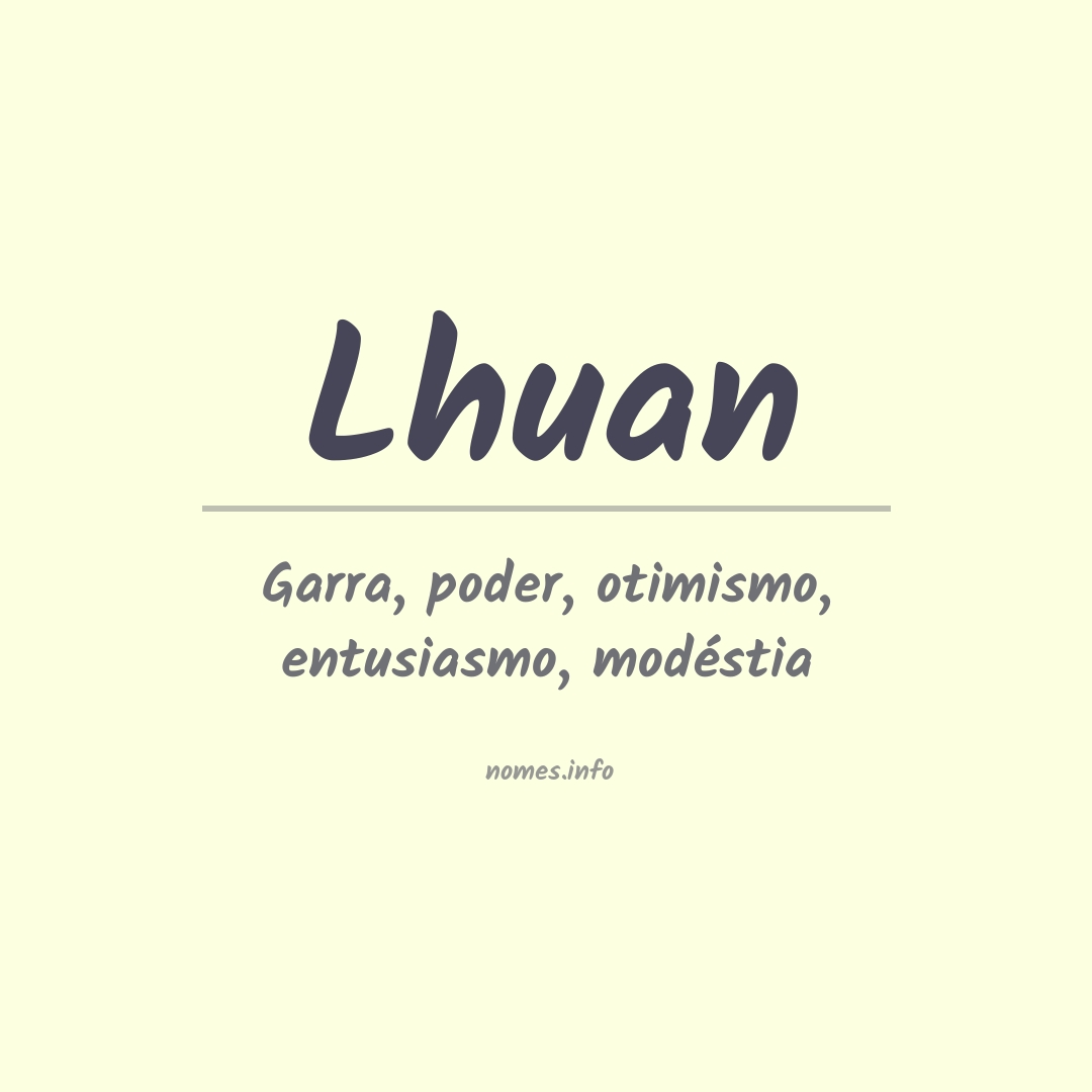 Significado do nome Lhuan
