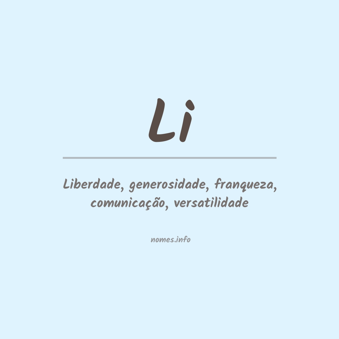 Significado do nome Li